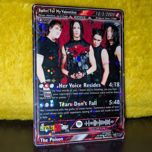 Bullet For My Valentine Holographic Trading Card