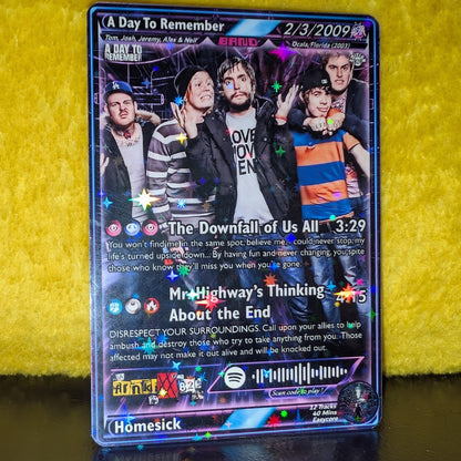 A Day To Remember Holographic Trading Card