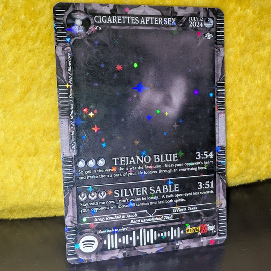 Cigarettes After Sex Holographic Trading Card