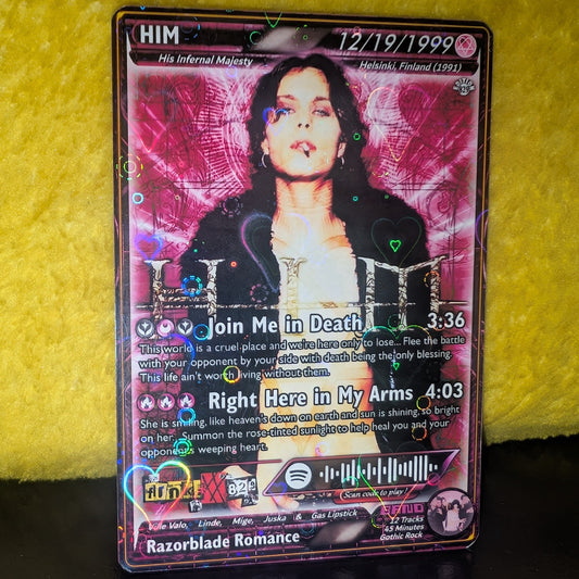 HIM Holographic Trading Card