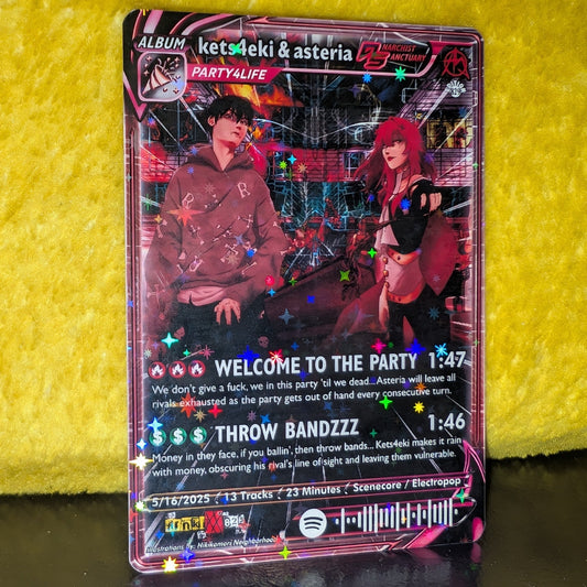 kets4eki & asteria - 'PARTY4LIFE' Holographic Trading Card