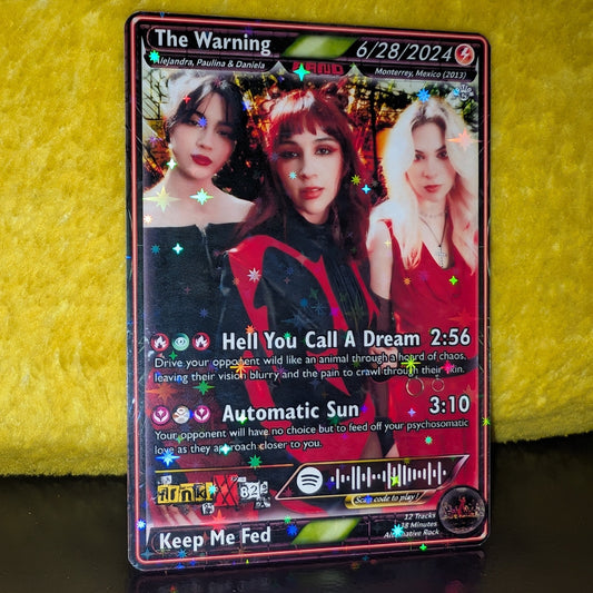 The Warning Holographic Trading Card