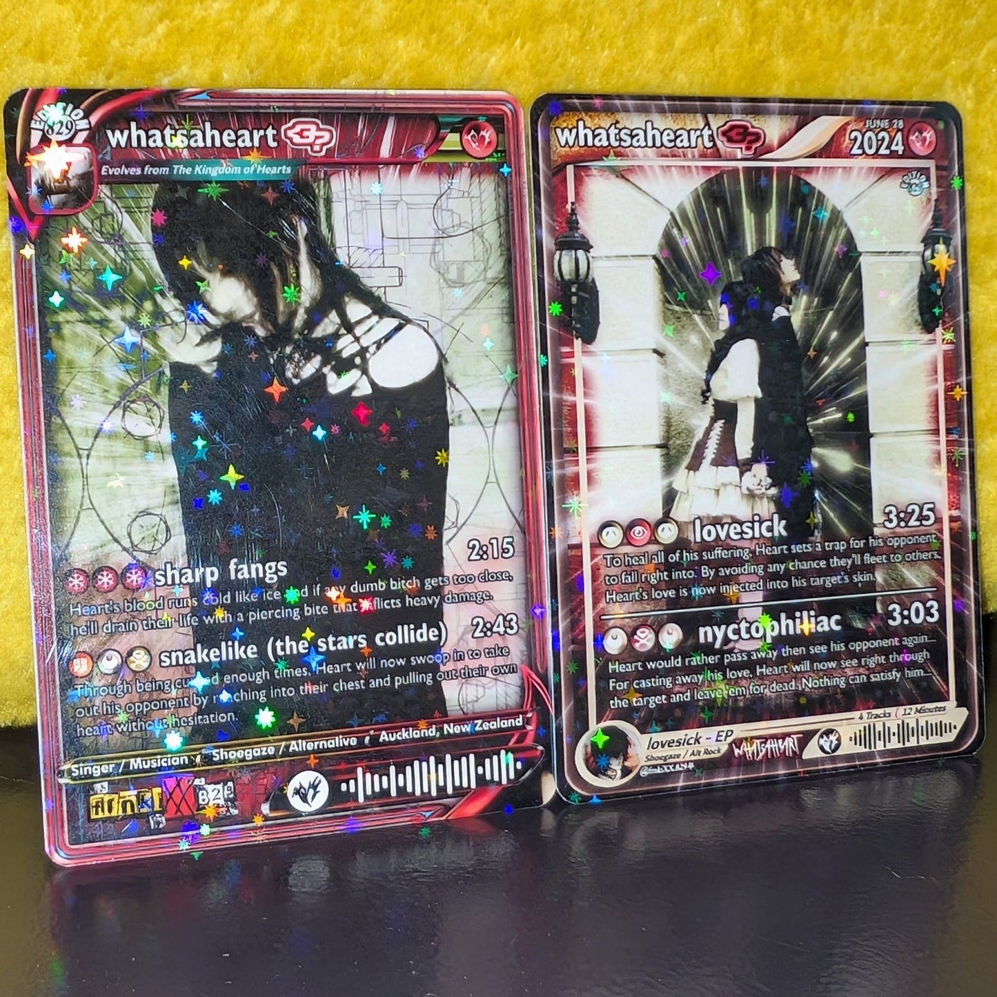 whatsaheart Holographic Trading Card Set