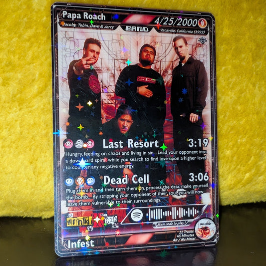 Papa Roach Holographic Trading Card