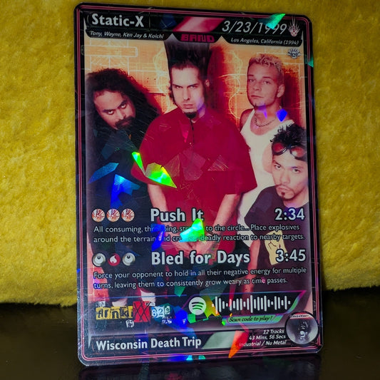 Static-X Holographic Trading Card