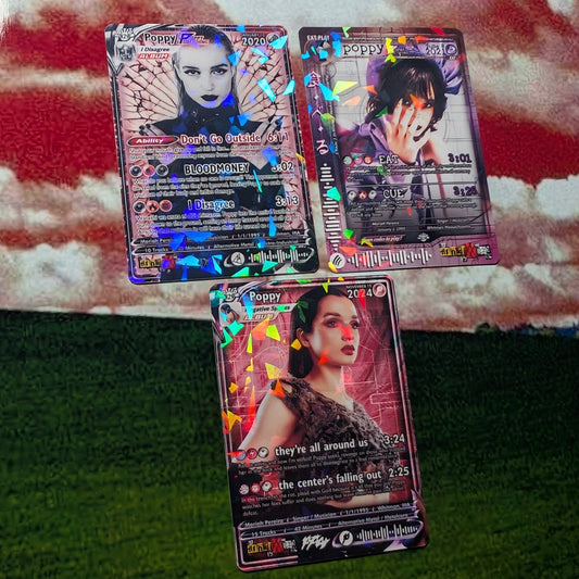 Poppy Holographic Trading Card Set