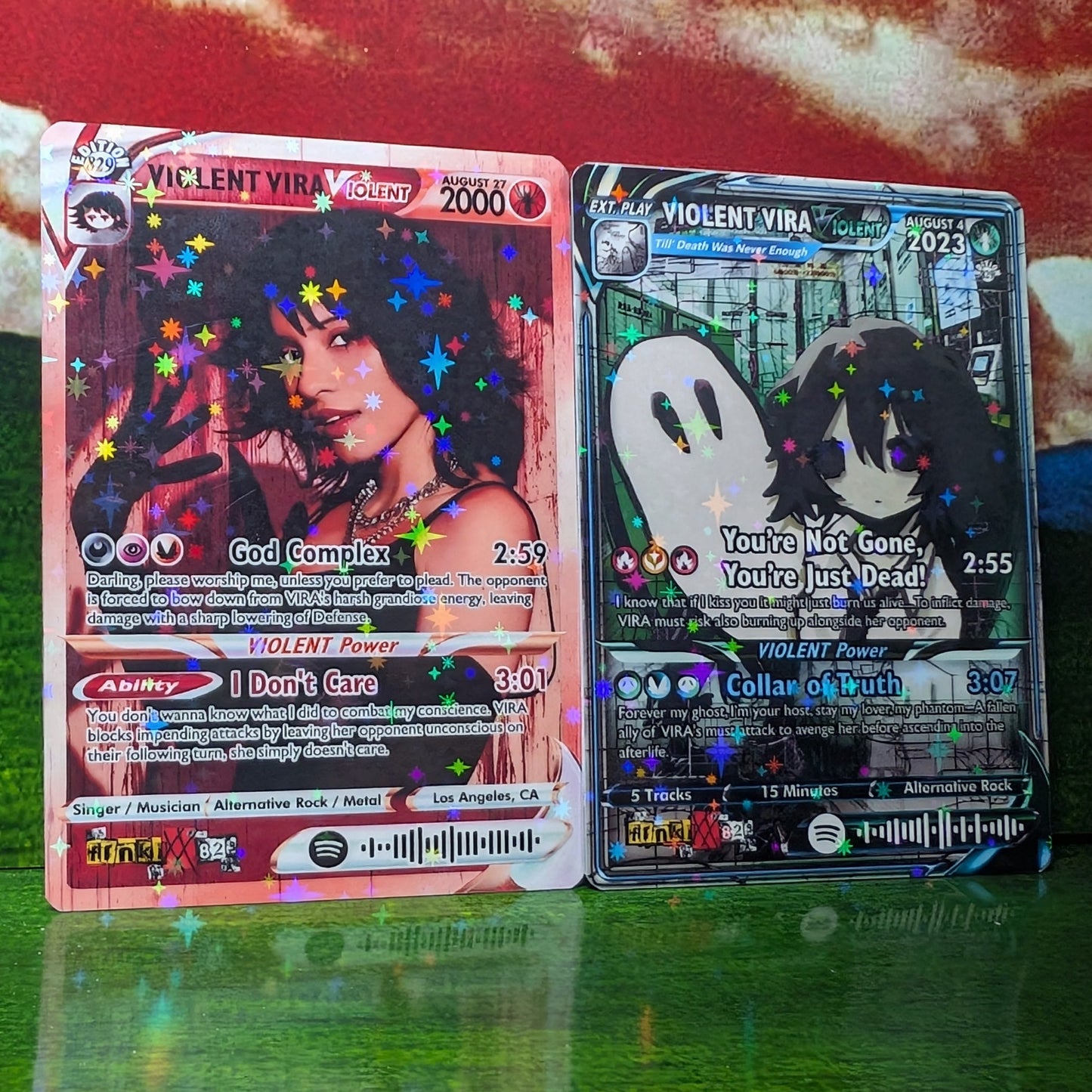 VIOLENT VIRA Holographic Trading Card Set
