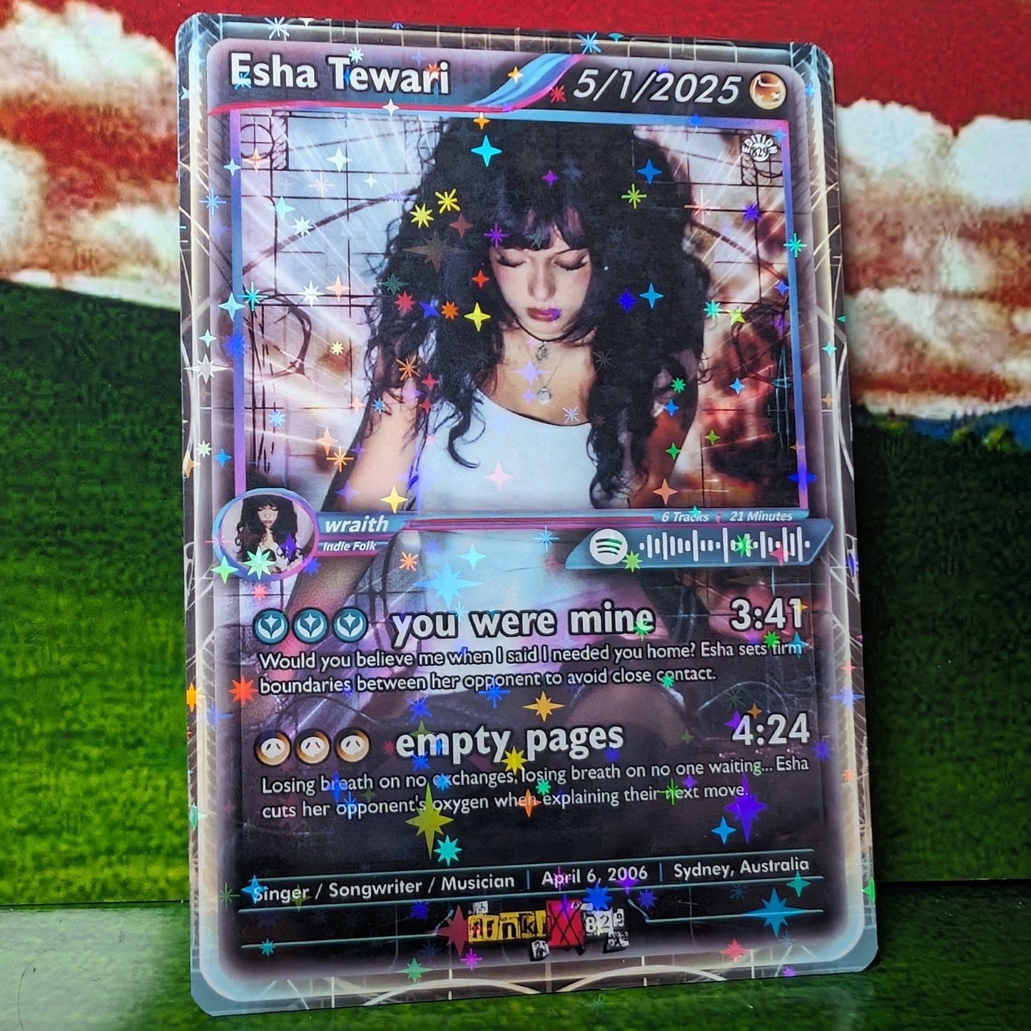 Esha Tewari Holographic Trading Card