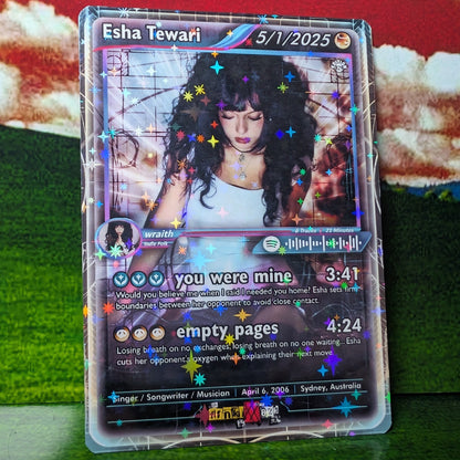 Esha Tewari Holographic Trading Card