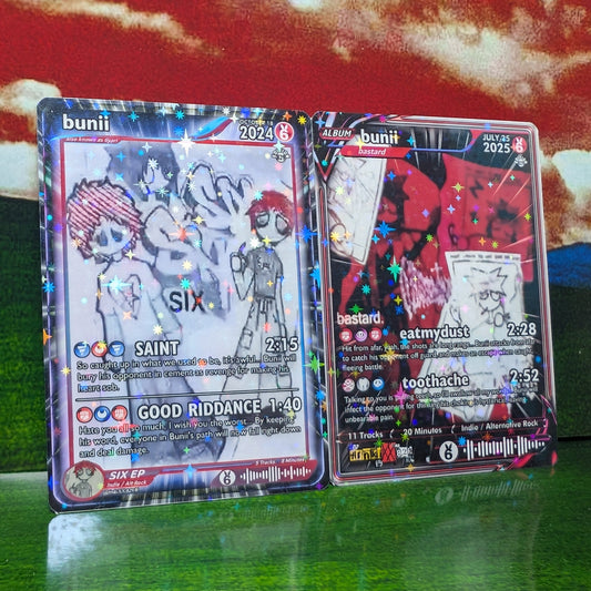 bunii / 6yari Holographic Trading Card Set