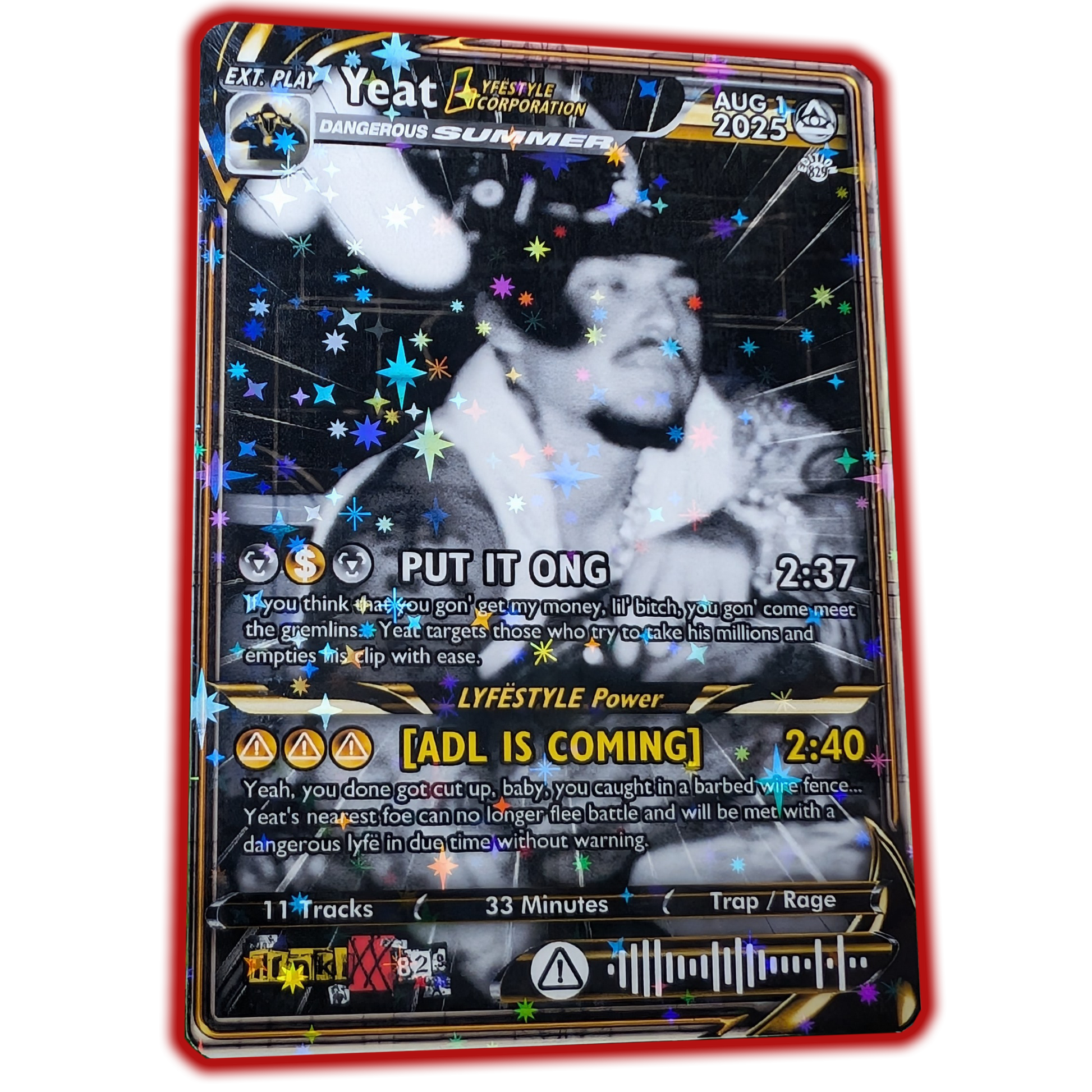 Yeat Holographic Trading Card Set frnkiXX.829 Yeat Holographic Trading Card Set frnkiXX.829