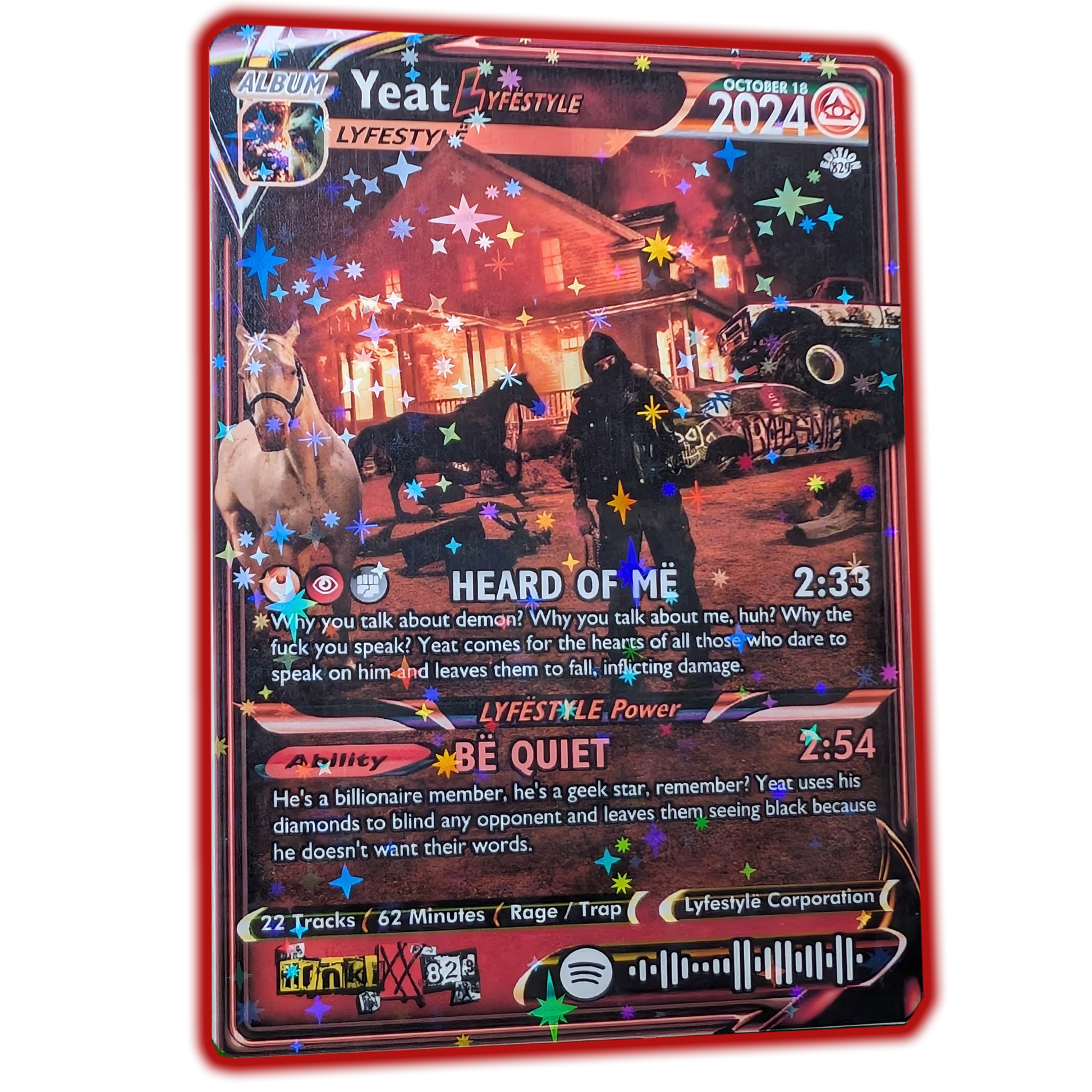 yeat pokemon card Yeat Holographic Trading Card Set – frnkiXX.829