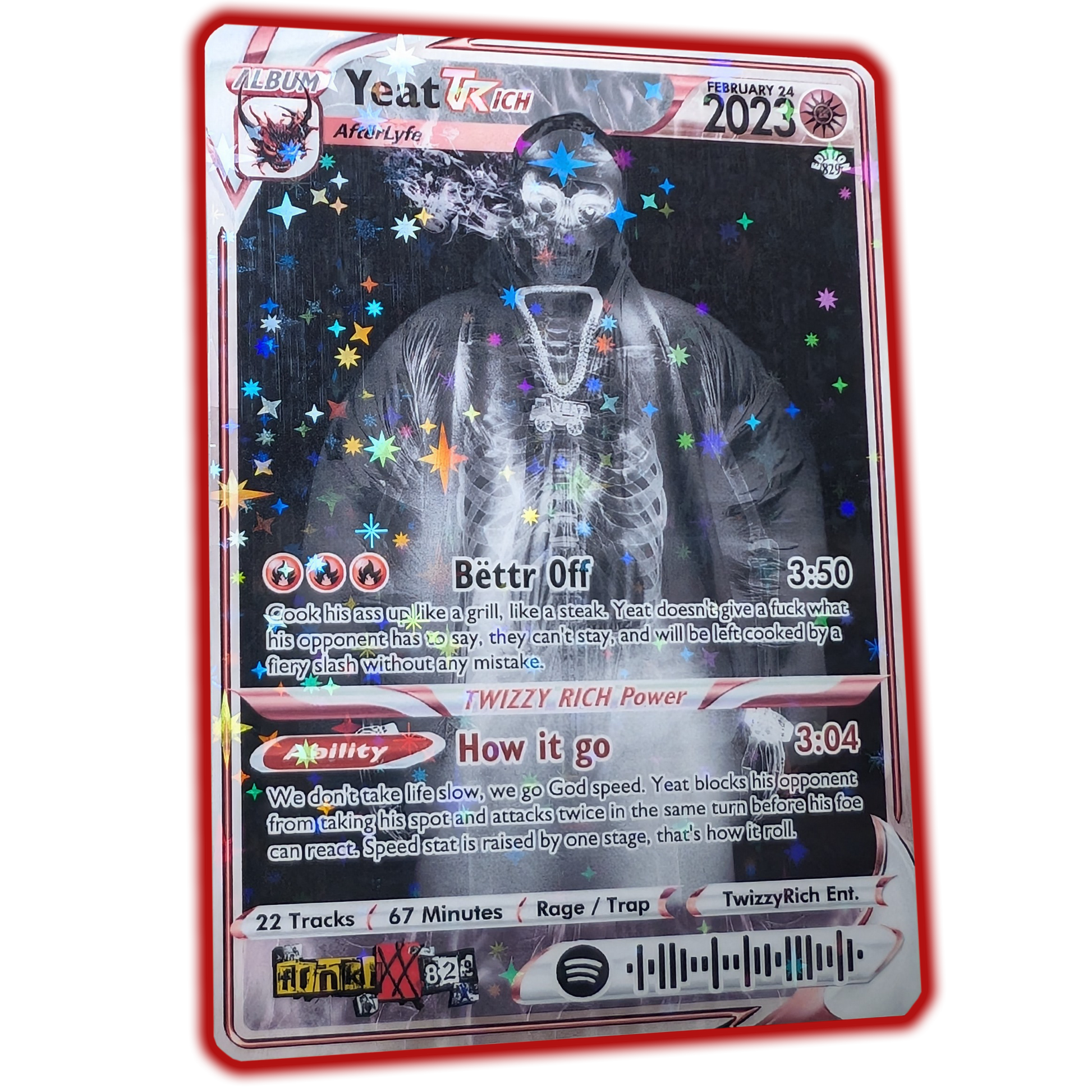 Yeat Holographic Trading Card Set frnkiXX.829 Yeat Holographic Trading Card Set frnkiXX.829