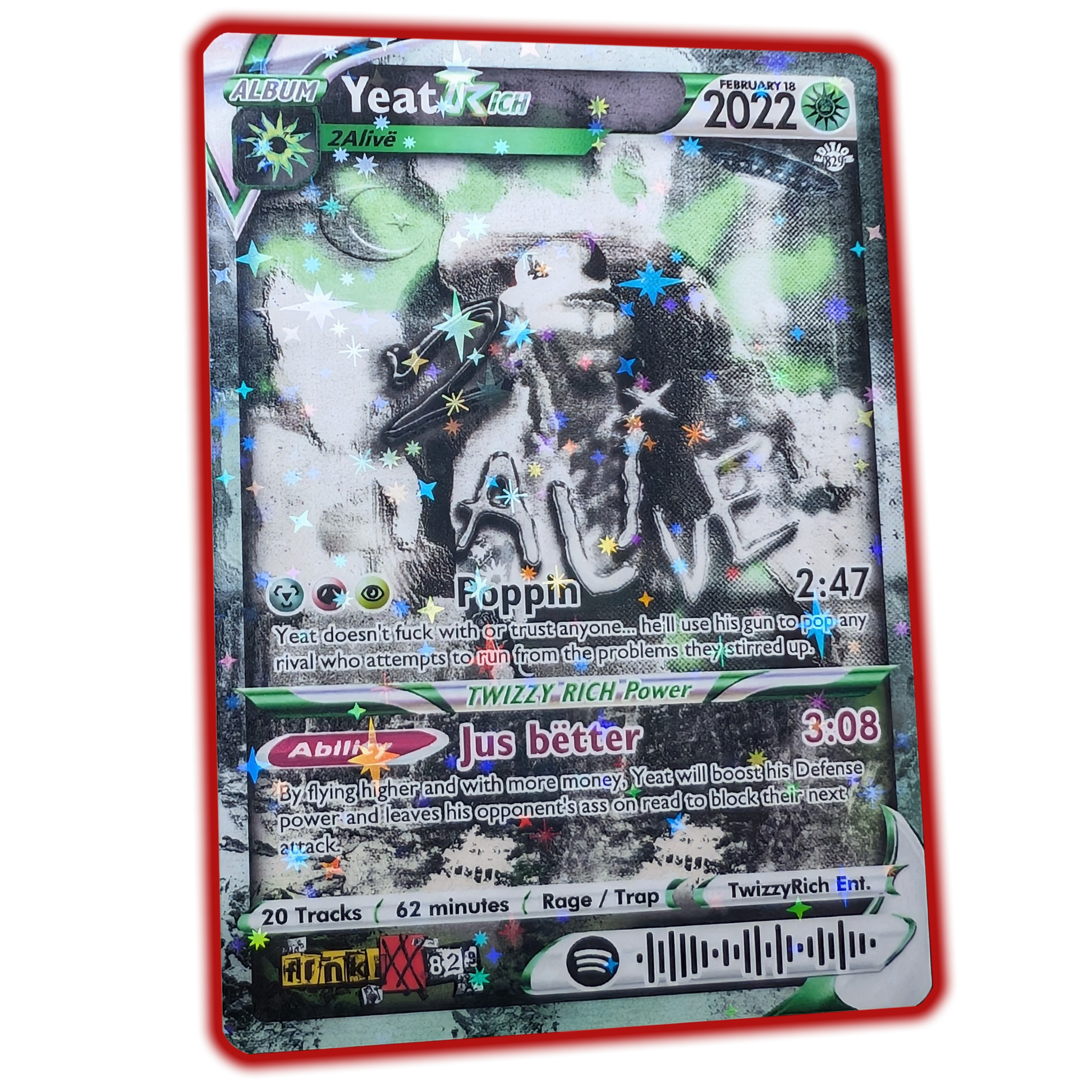Yeat Holographic Trading Card Set frnkiXX.829 Yeat Holographic Trading Card Set frnkiXX.829