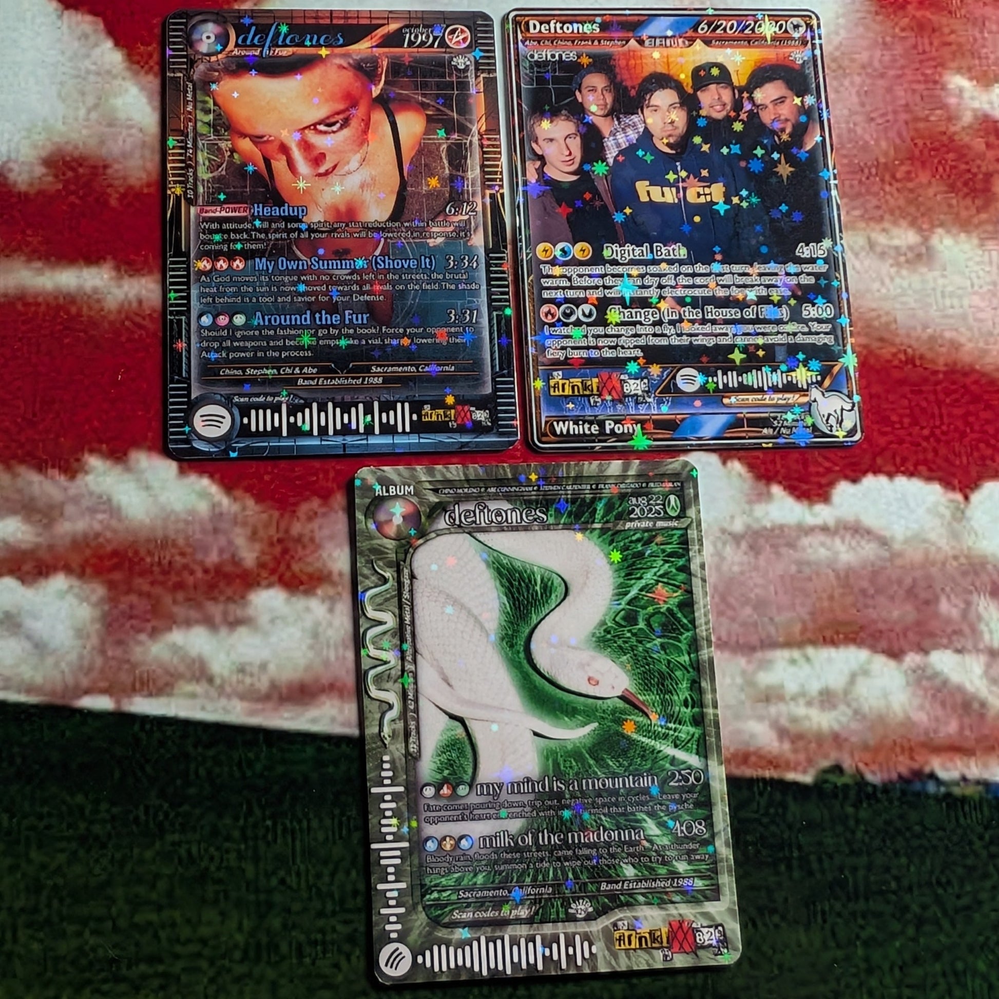 Deftones Holographic Trading Card Set frnkiXX.829 Deftones Holographic Trading Card Set frnkiXX.829