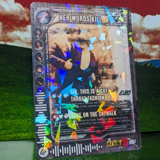 Her Words Kill Holographic Trading Card