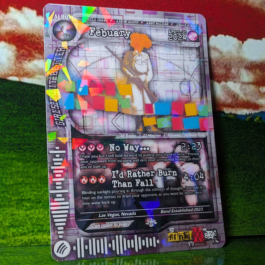 Febuary Holographic Trading Card