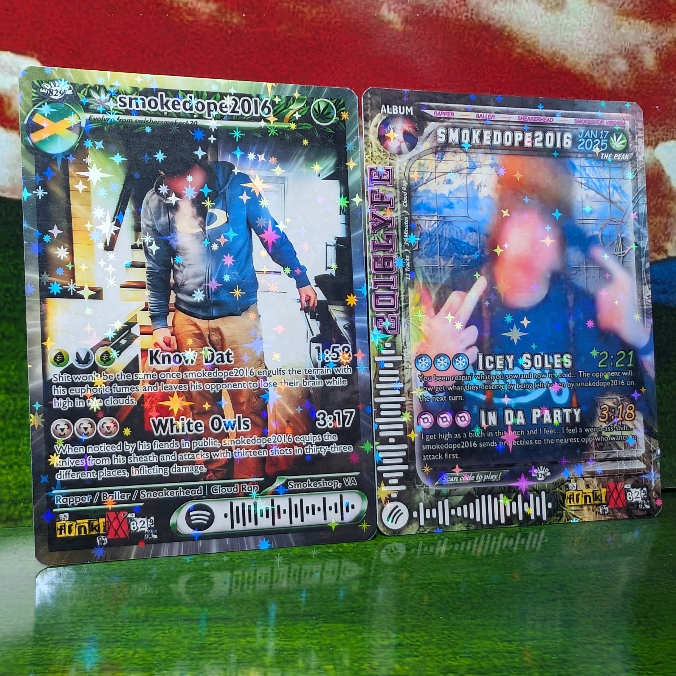 smokedope2016 Holographic Trading Card Set – frnkiXX.829