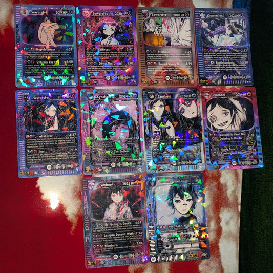 Sewerslvt/Cynthoni Holographic Trading Card Set