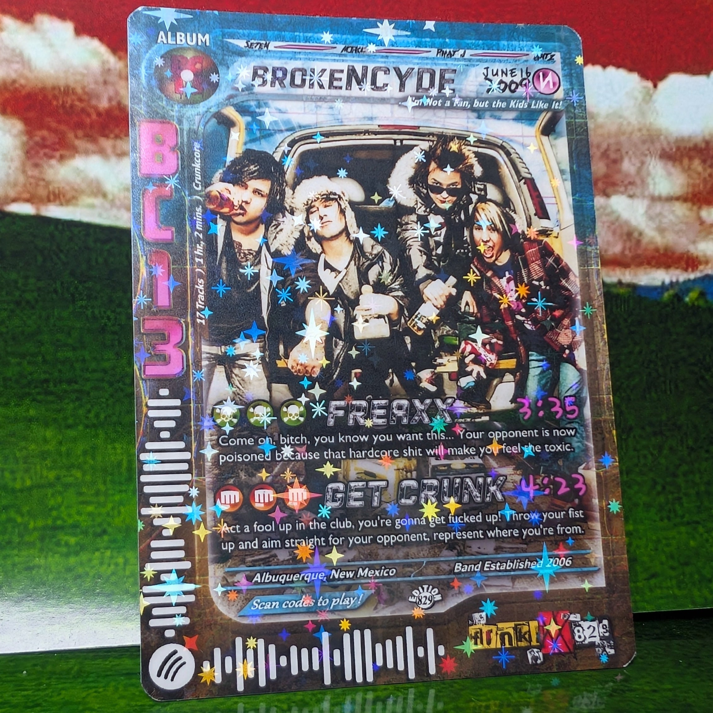 brokeNCYDE Holographic Trading Card – frnkiXX.829