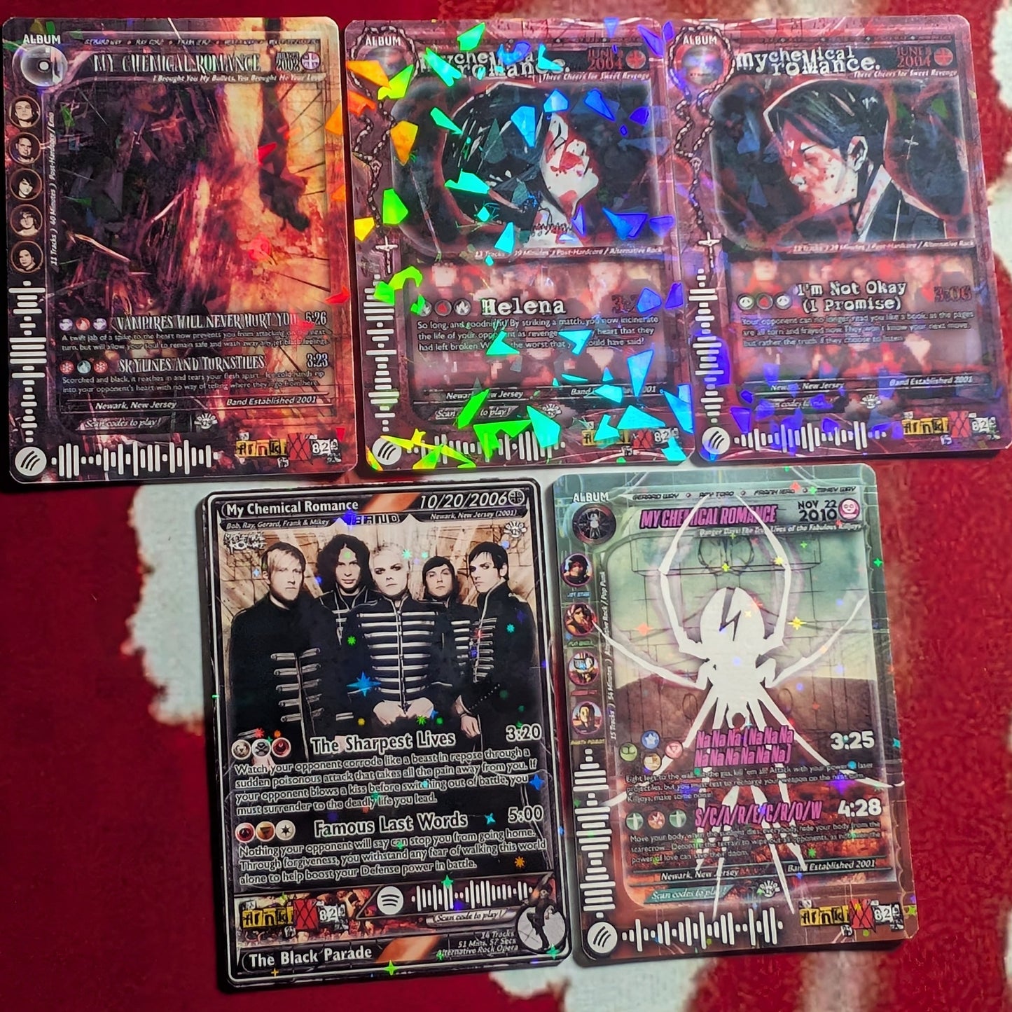 My Chemical Romance Holographic Trading Card Set