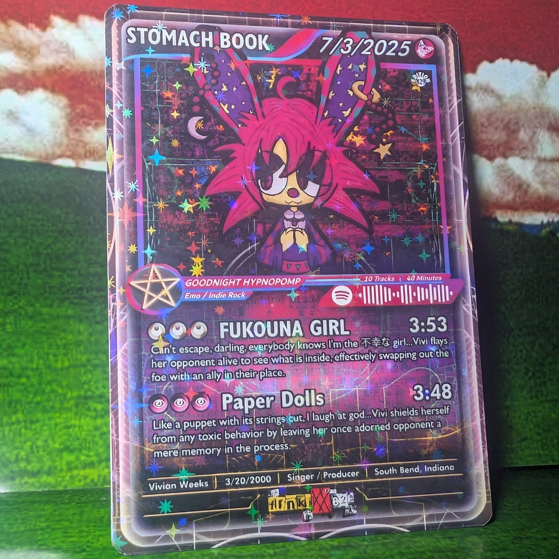 book of pokemon cards STOMACH BOOK Holographic Trading Card Set – frnkiXX.829