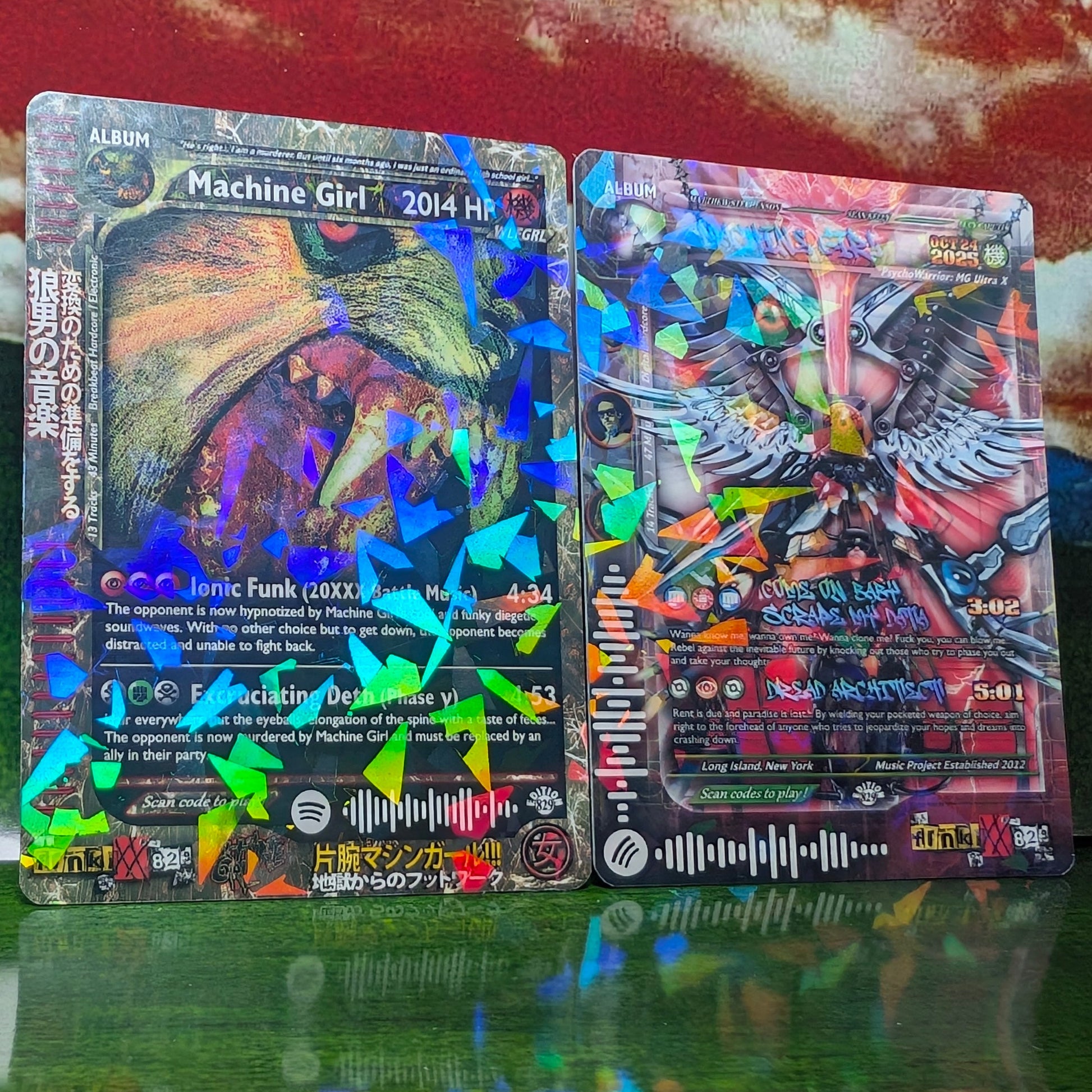 Machine Girl Holographic Trading Card Set frnkiXX.829 Machine Girl Holographic Trading Card Set frnkiXX.829
