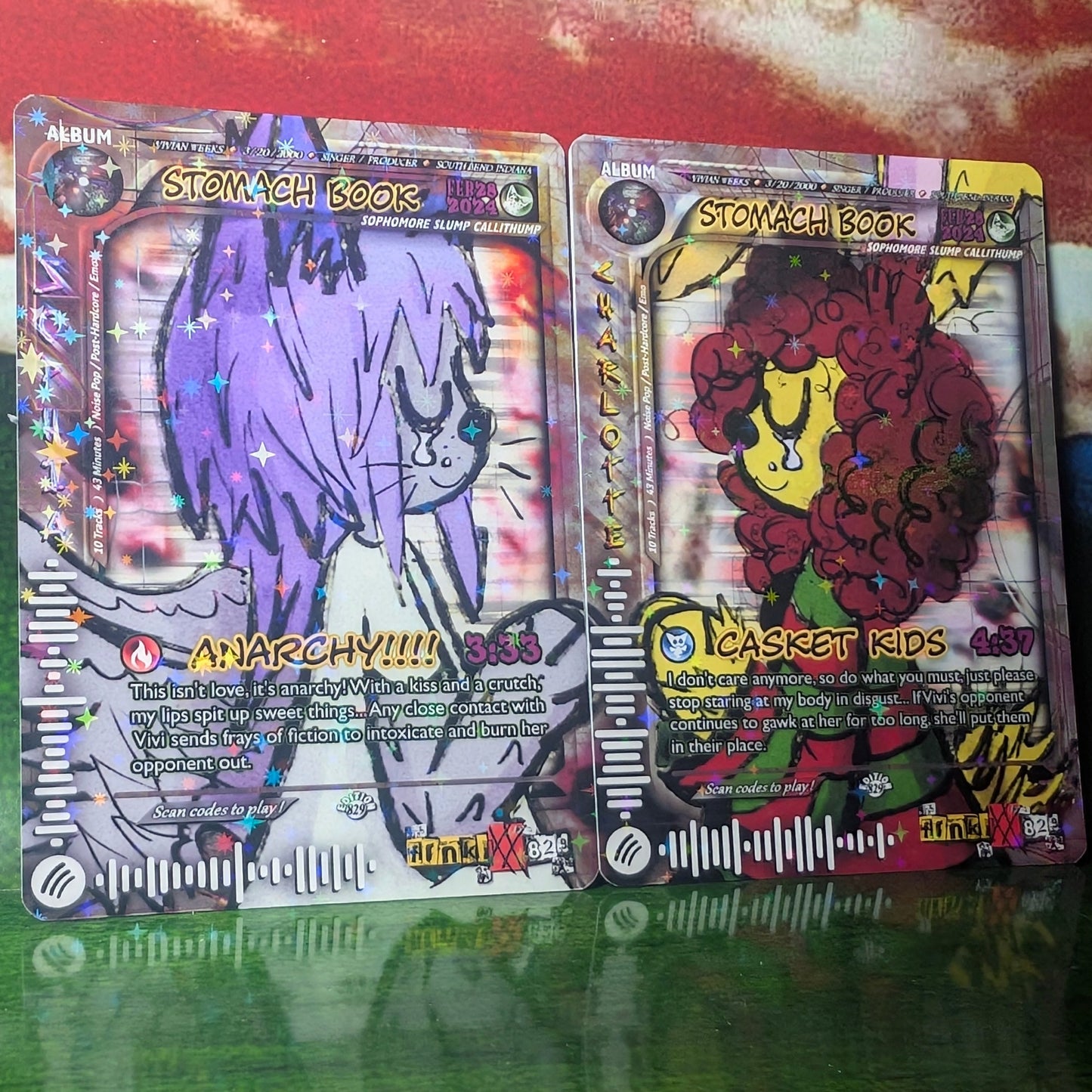 STOMACH BOOK Holographic Trading Card Set