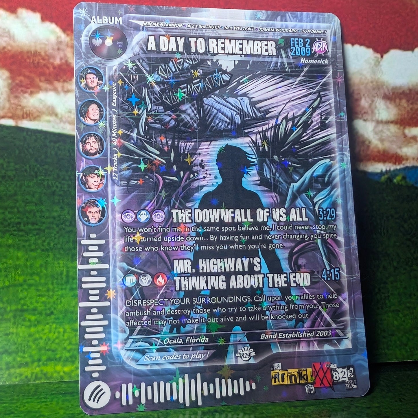 A Day To Remember Holographic Trading Card