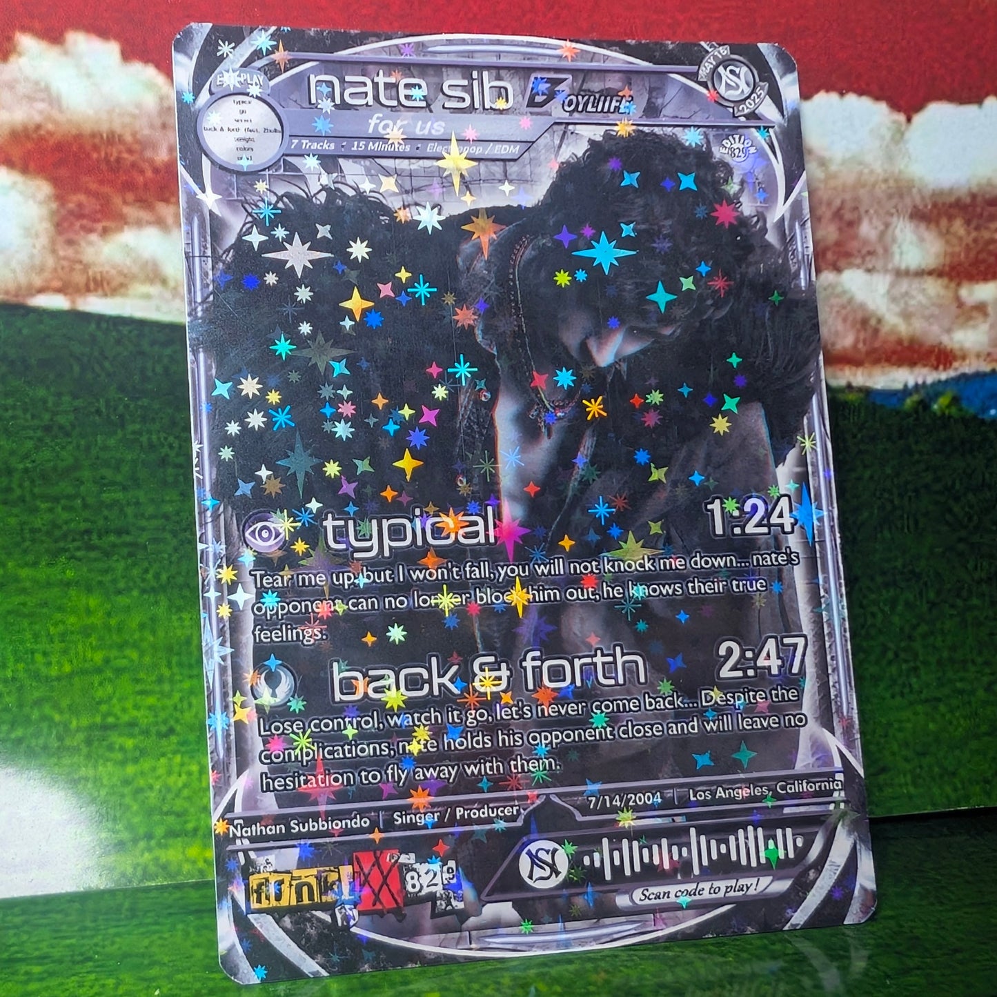 nate sib Holographic Trading Card