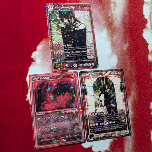 whatsaheart Holographic Trading Card Set