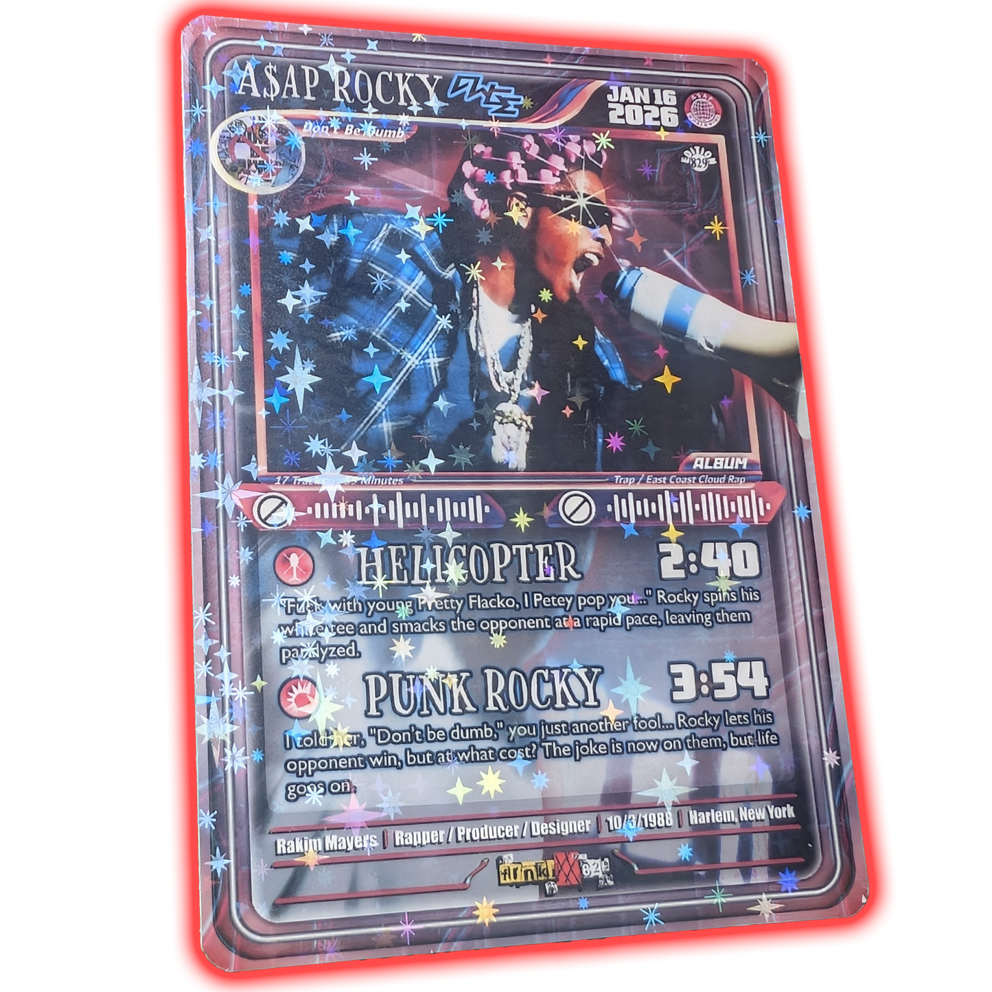 ASAP Rocky Holographic Trading Card Set