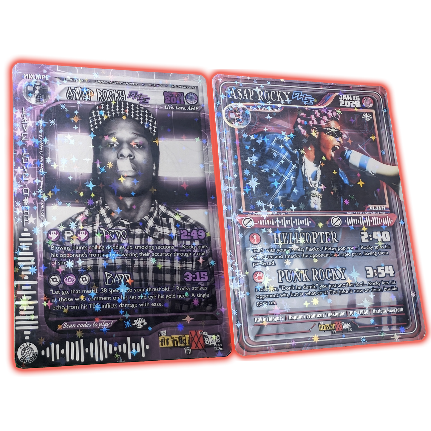 ASAP Rocky Holographic Trading Card Set