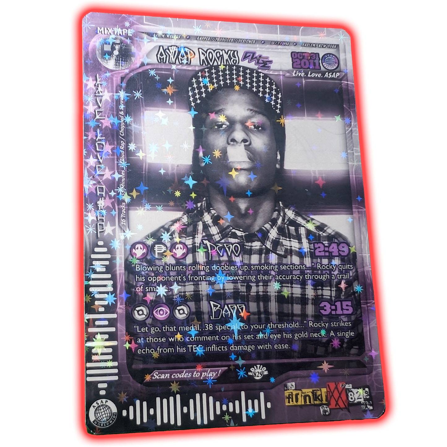 ASAP Rocky Holographic Trading Card Set
