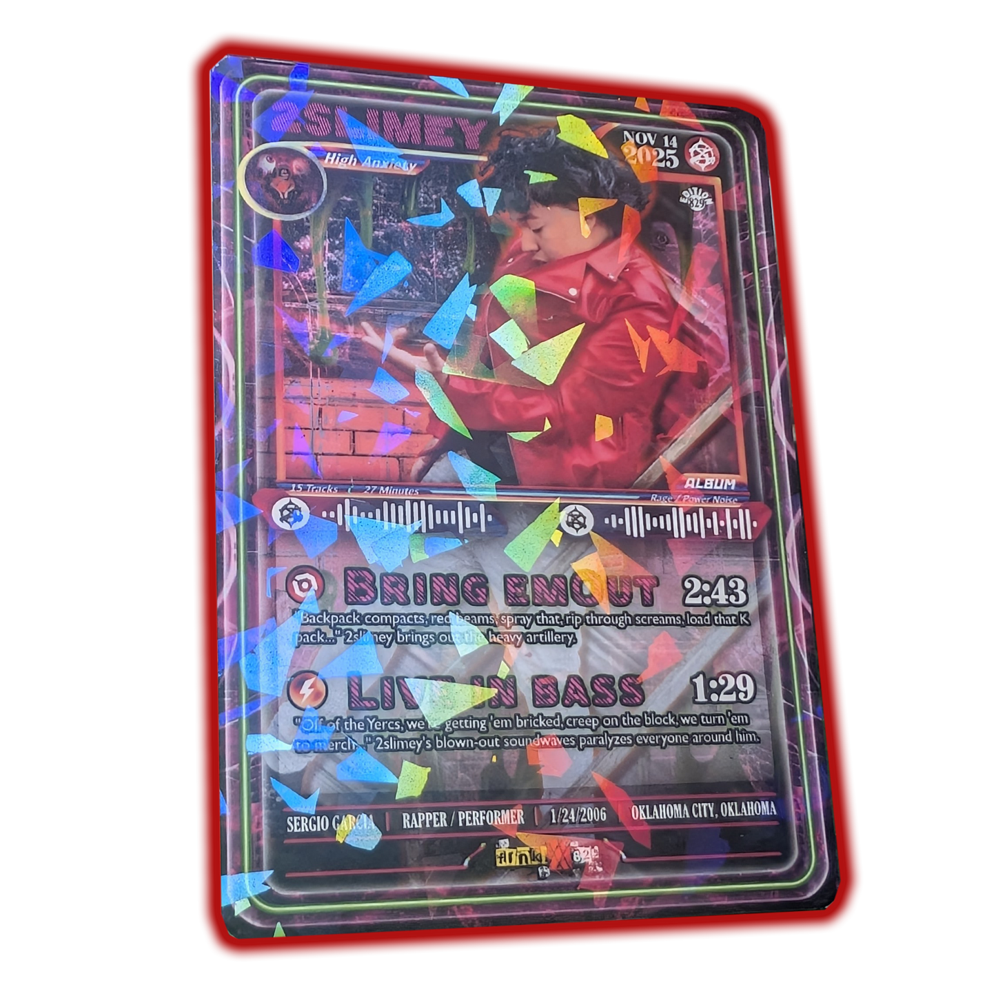 2slimey Holographic Trading Card
