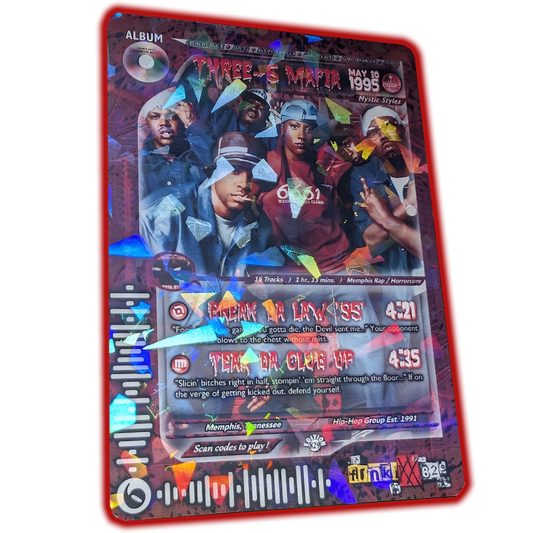 Three 6 Mafia Holographic Trading Card