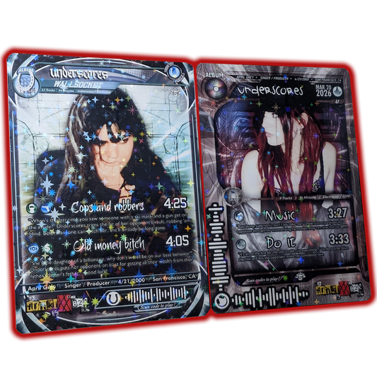 underscores Holographic Trading Card Set