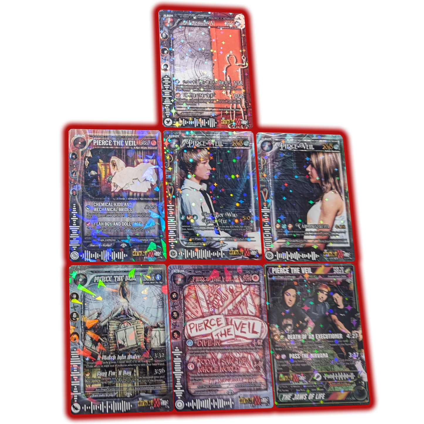 PTV Holographic Trading Card Set
