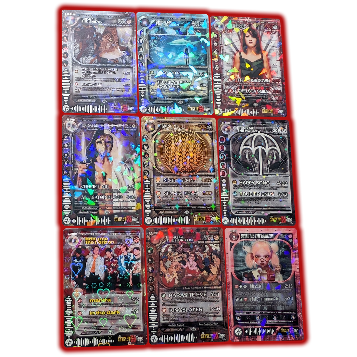 BMtH Holographic Trading Card Set