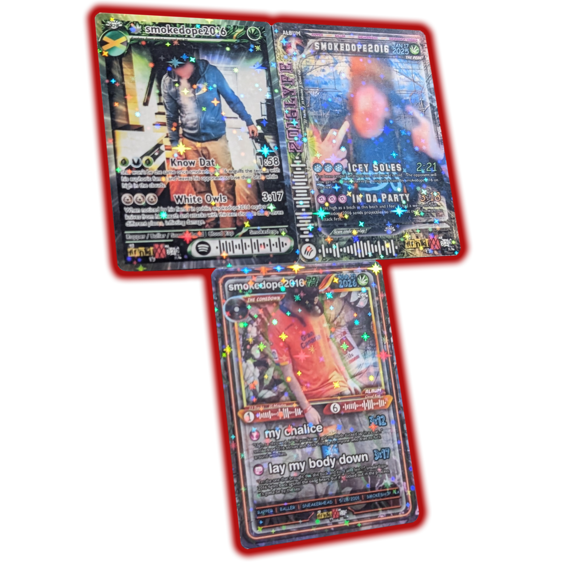 smokedope2016 Holographic Trading Card Set – frnkiXX.829