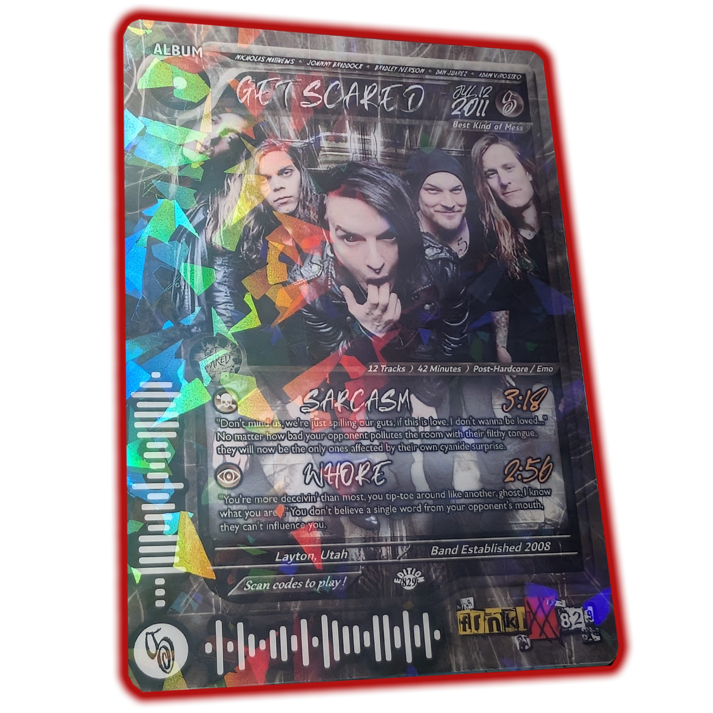 Get Scared Holographic Trading Card