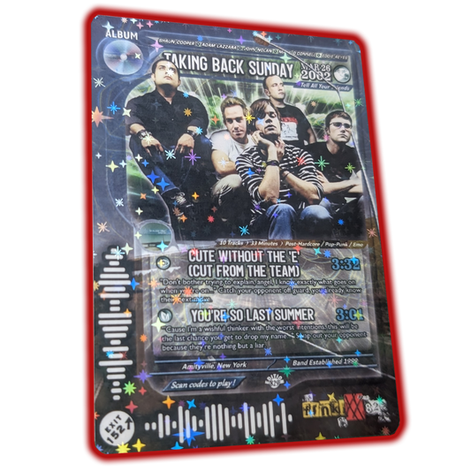 Taking Back Sunday Holographic Trading Card