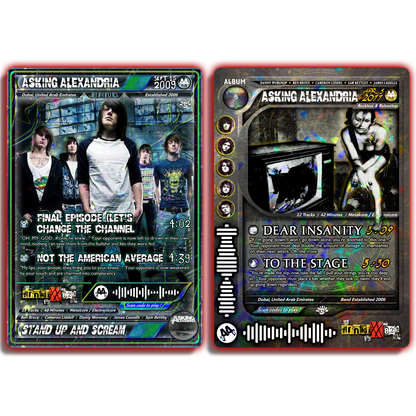 Asking Alexandria Holographic Trading Card Set