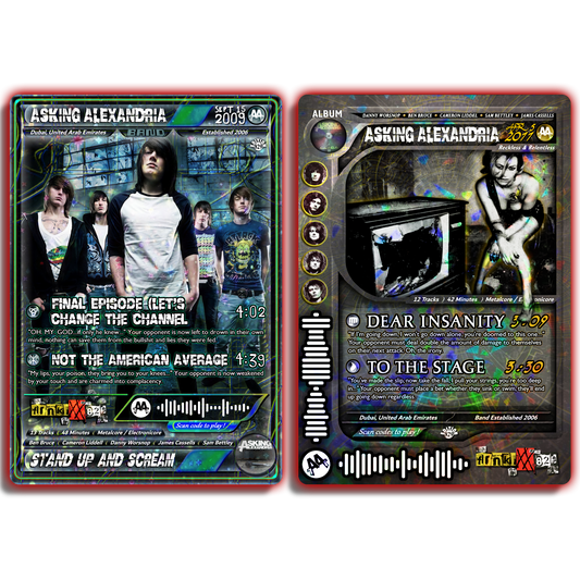 Asking Alexandria Holographic Trading Card Set
