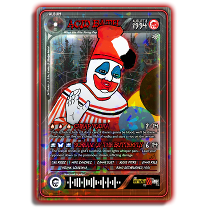 Acid Bath Holographic Trading Card Set