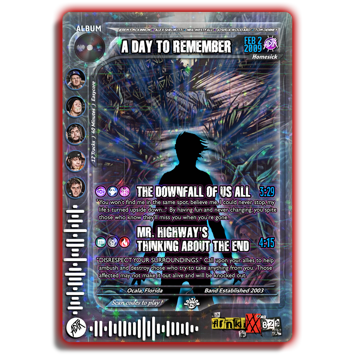 A.D.T.R. Holographic Trading Card