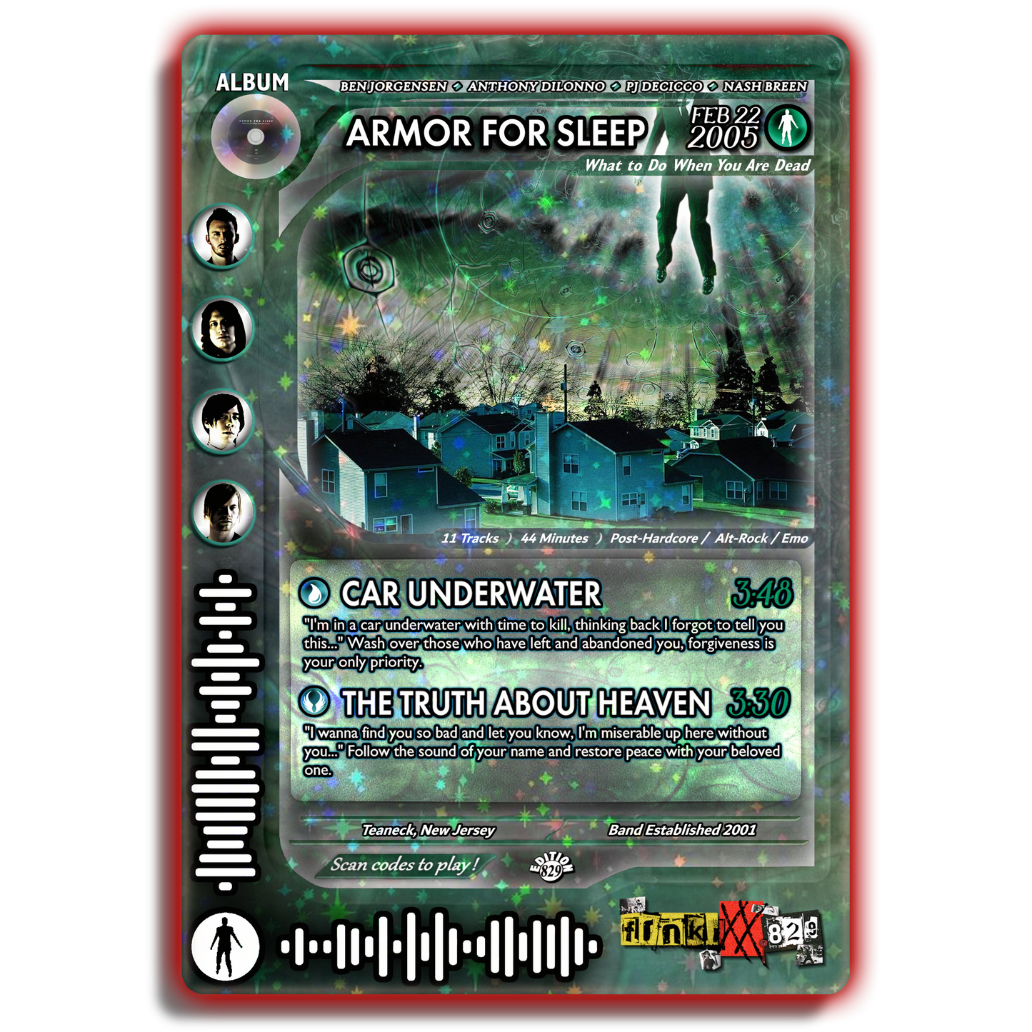 Armor For Sleep Holographic Trading Card