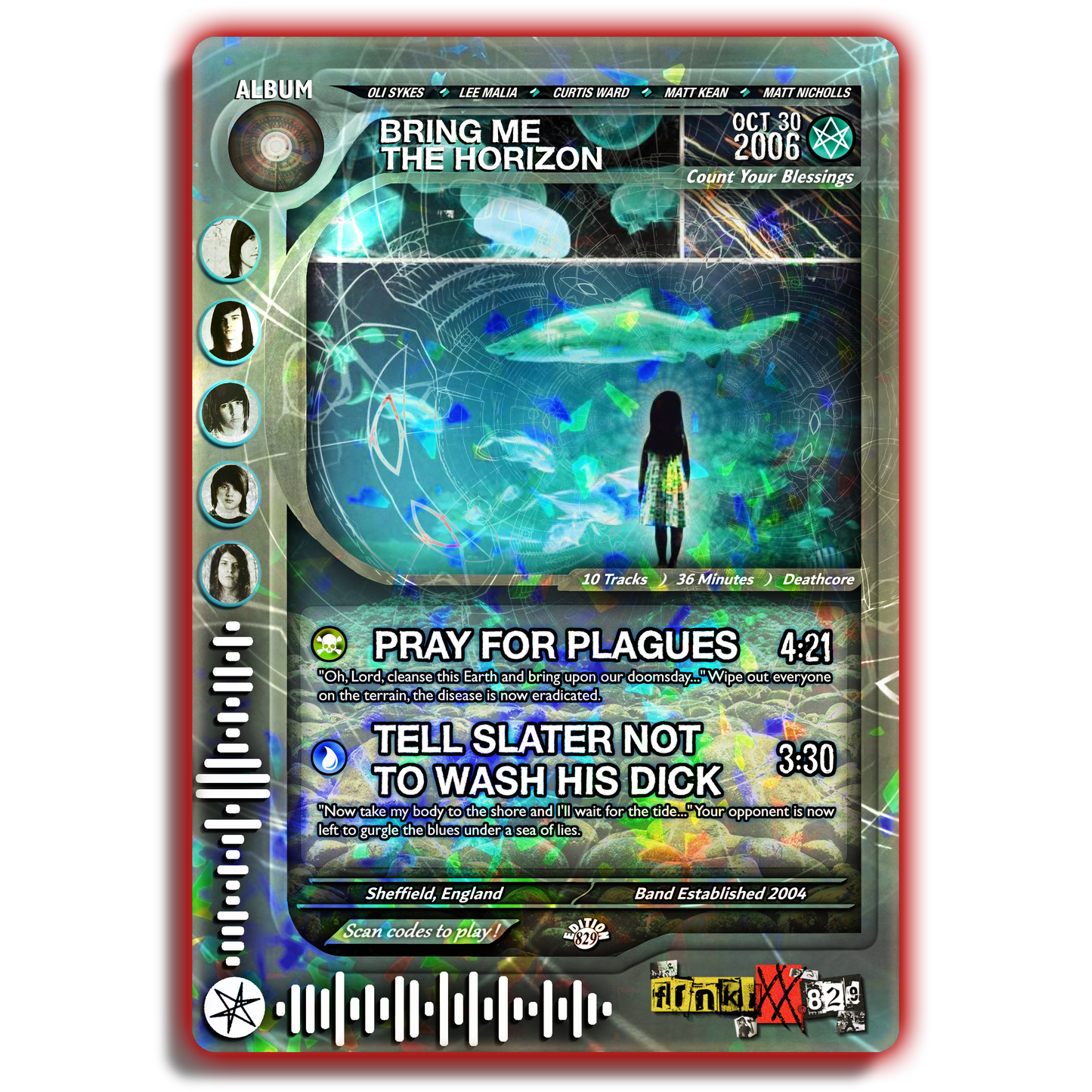 B.M.t.H. Holographic Trading Card Set