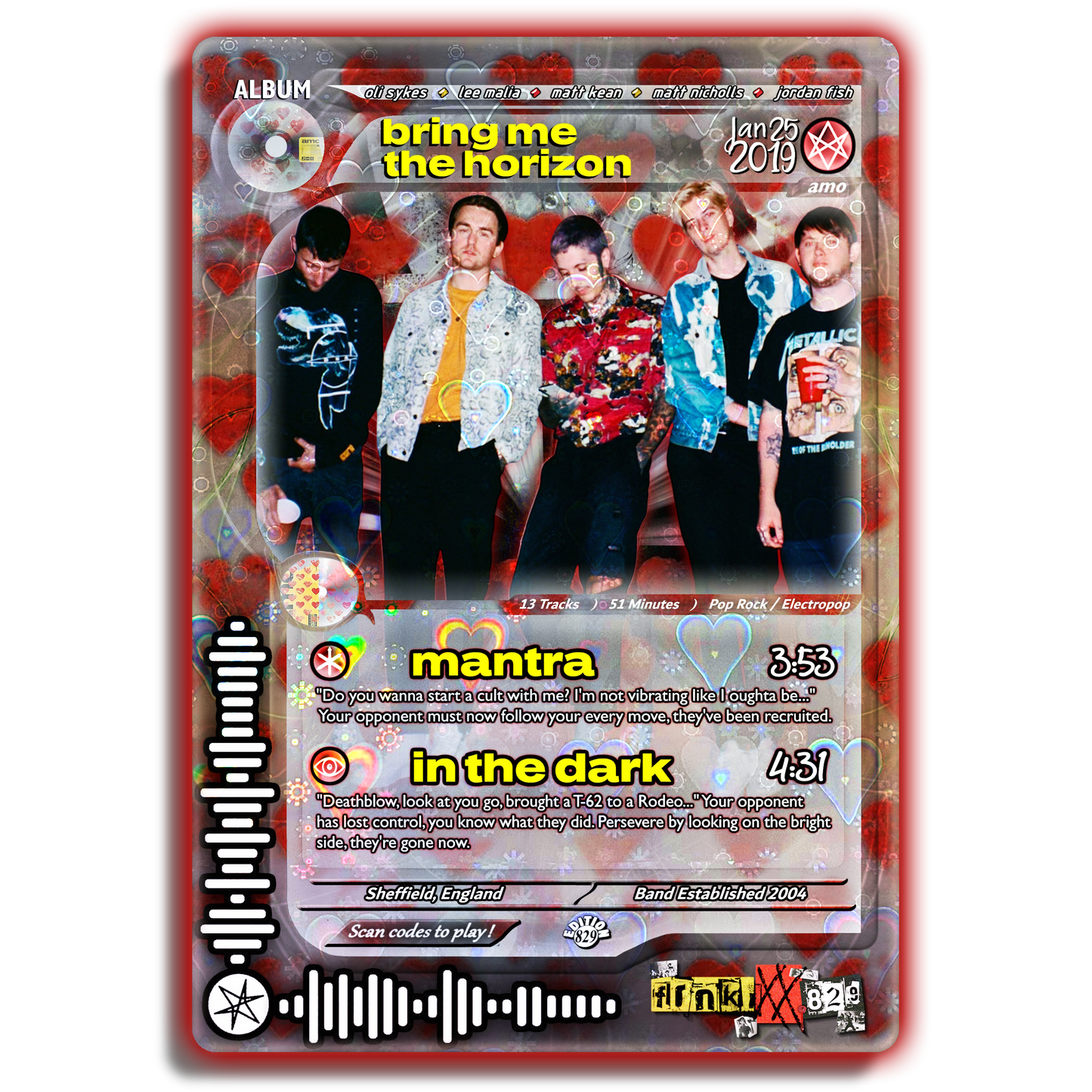 B.M.t.H. Holographic Trading Card Set