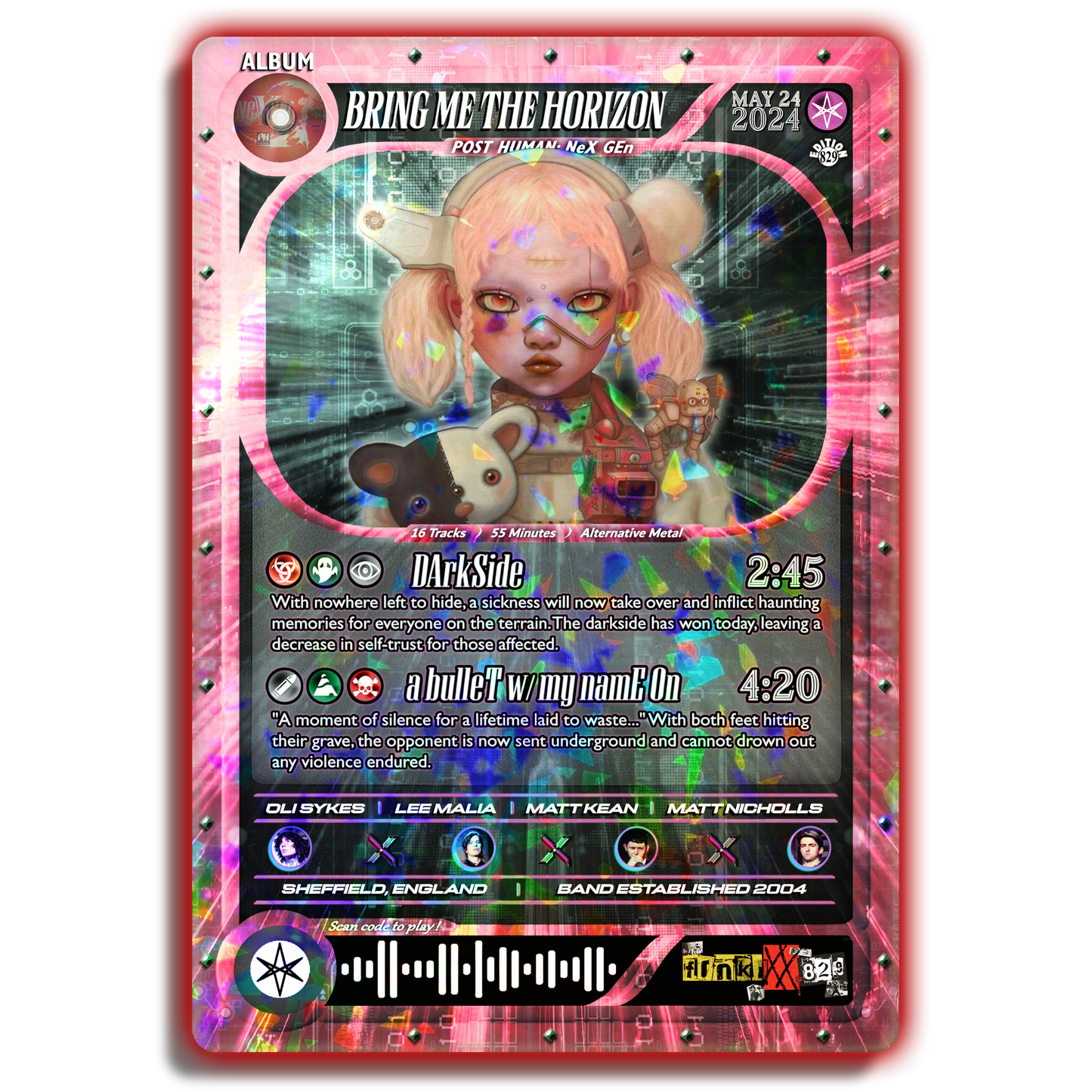 B.M.t.H. Holographic Trading Card Set